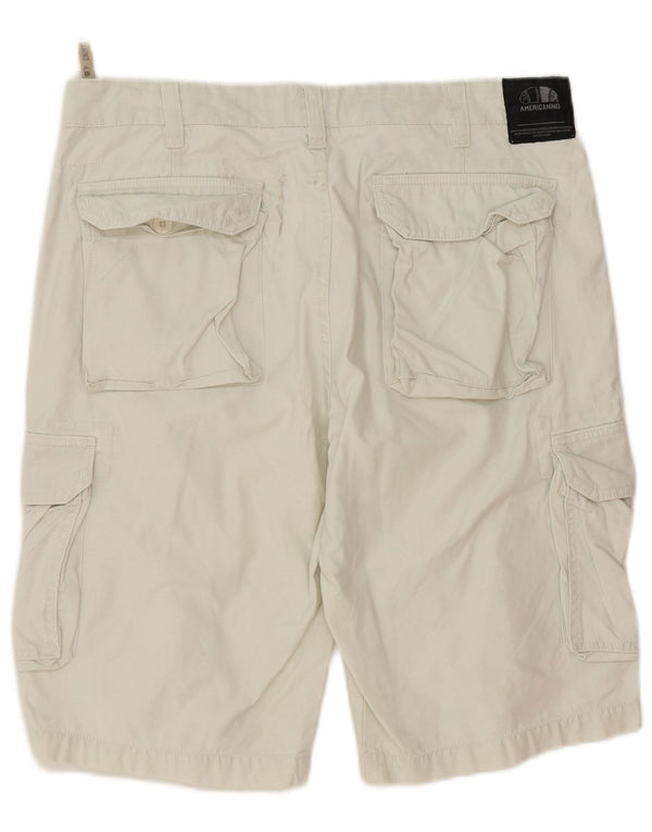 Americanino Pantalones cortos cargo para hombre IT 52 XL W34 Algodón blanco roto