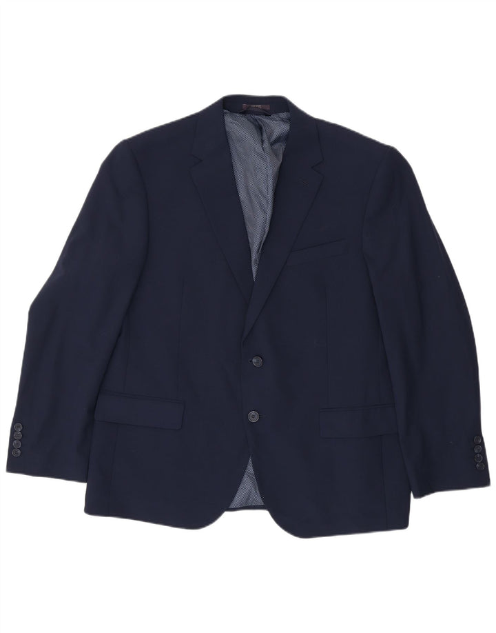 Marks & Spencer Chaqueta tipo blazer de 2 botones para hombre UK 44 2XL Lana azul marino