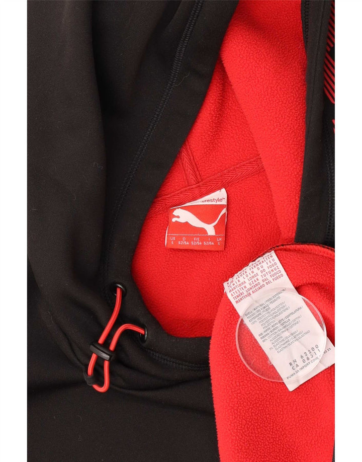 Puma - Sudadera con capucha para hombre, talla grande, color negro, poliéster