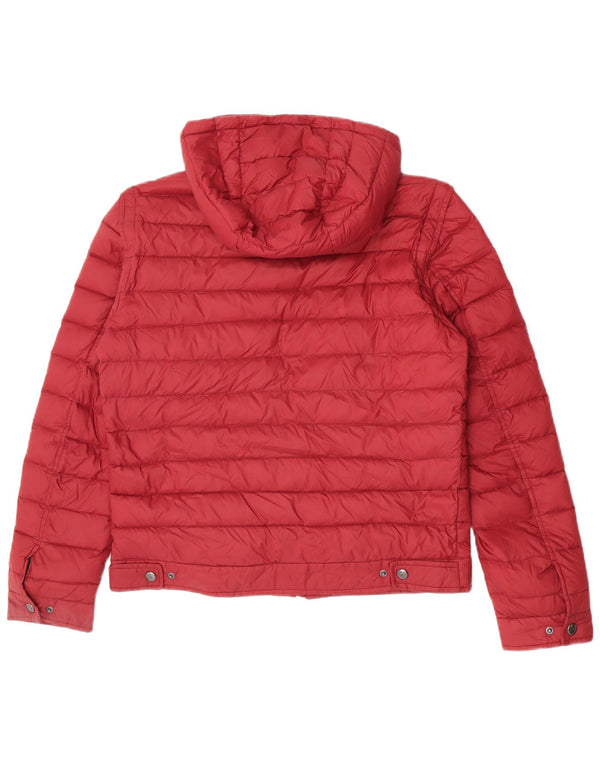 Massimo Dutti Chaqueta Acolchada con Capucha para Mujer UK 44 Large Borgoña