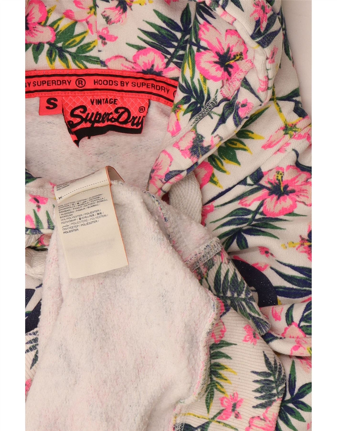 Superdry Jersey con capucha gráfica para mujer Reino Unido 40 Small Multicolor Floral