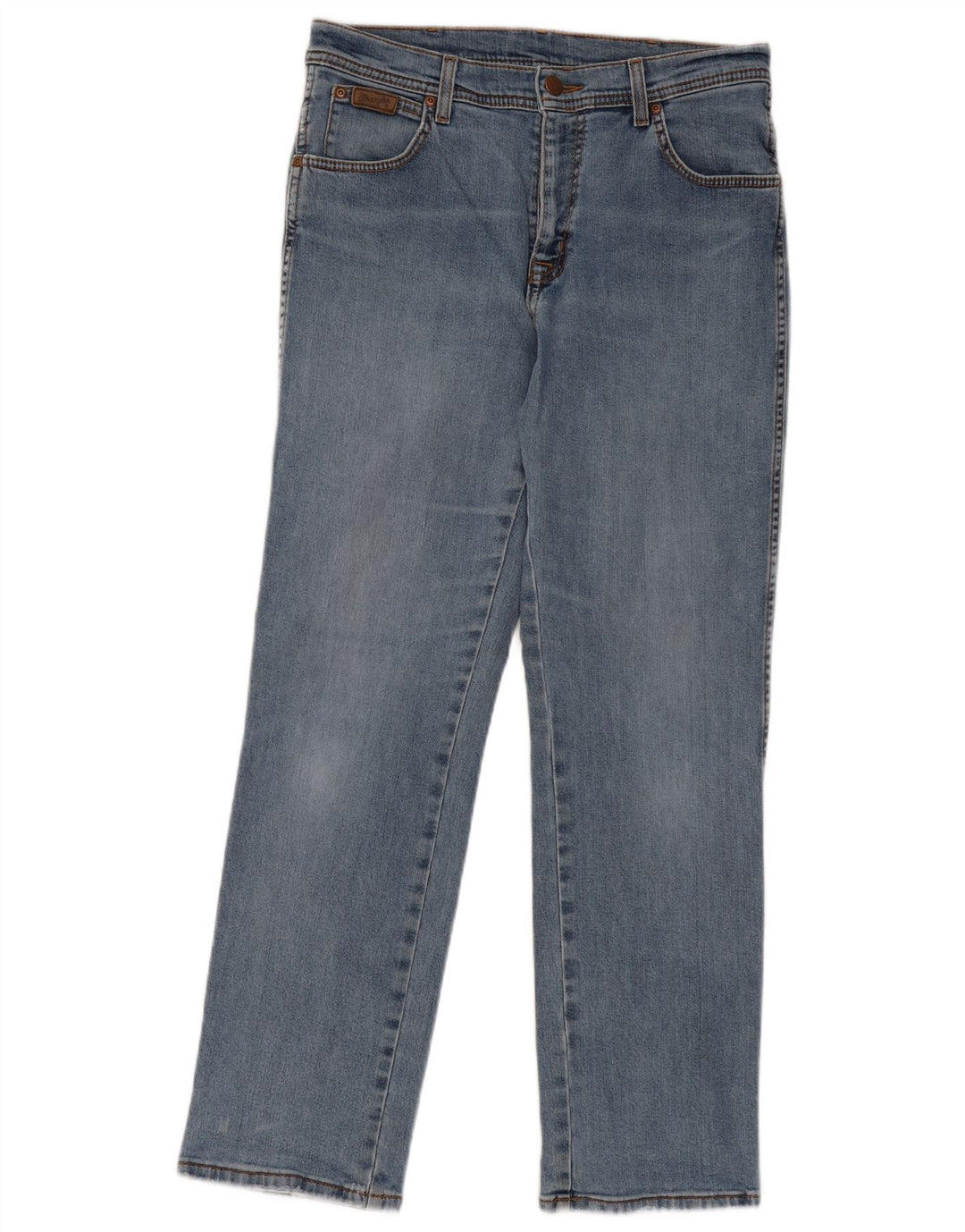 WRANGLER Vaqueros rectos elásticos Texas para hombre W33 L30 Algodón azul
