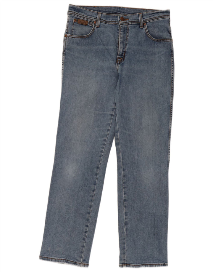 WRANGLER Vaqueros rectos elásticos Texas para hombre W33 L30 Algodón azul