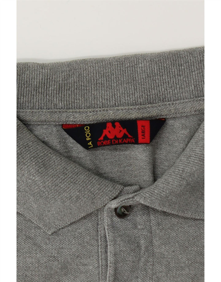 KAPPA Polo Hombre Grande Gris Algodón