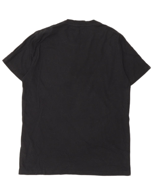 Converse - Camiseta gráfica para hombre, talla pequeña, algodón negro