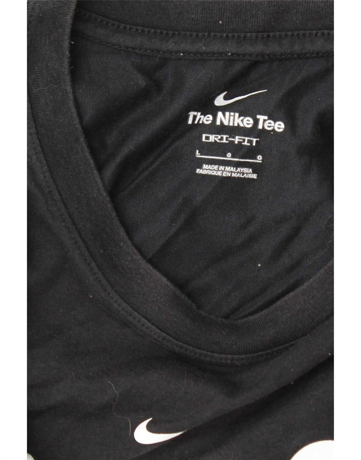 Nike Dri Fit Graphic Camiseta para hombre, talla grande, color negro