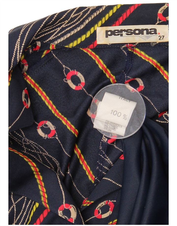 Persona Vestido Mujer Talla Grande Acampanado Talla 27 XL Azul Marino Poliamida