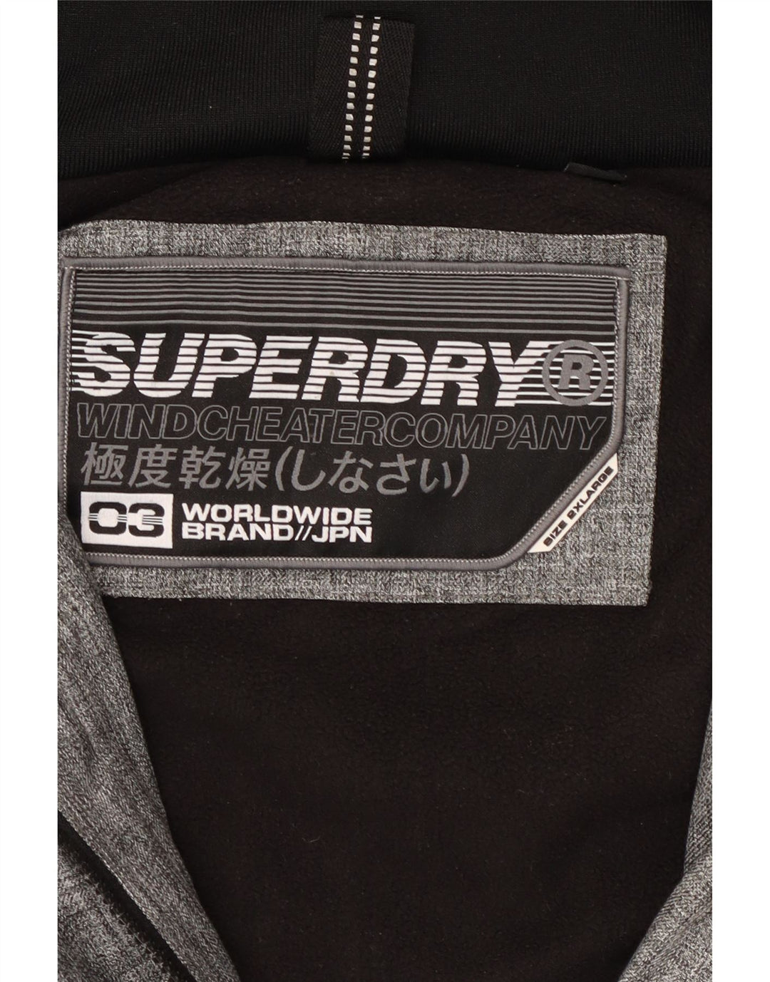 SUPERDRY Chaqueta cortavientos con capucha para mujer UK 20 2XL Gris Colorblock
