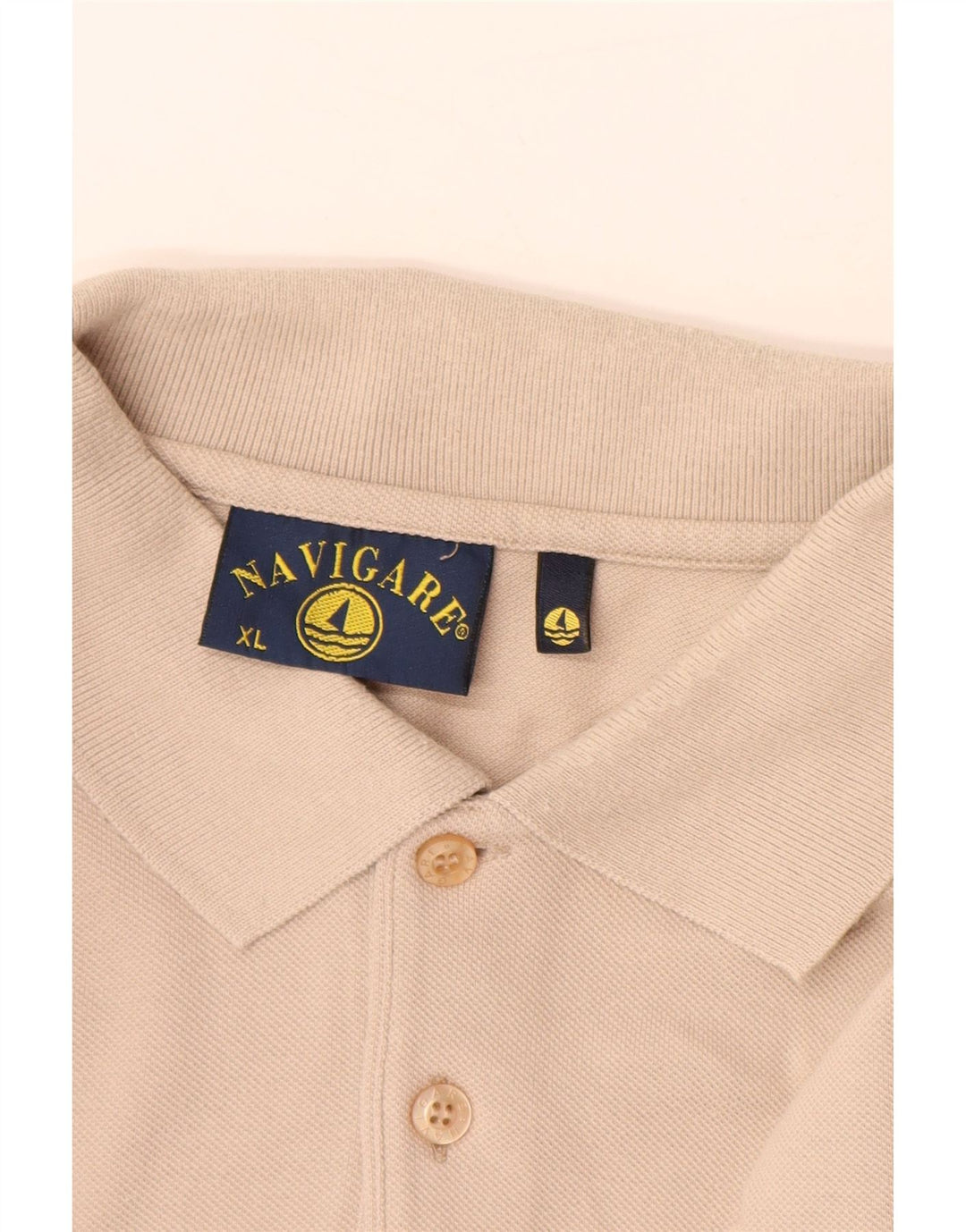 NAVIGARE Polo Manga Larga Hombre XL Algodón Beige