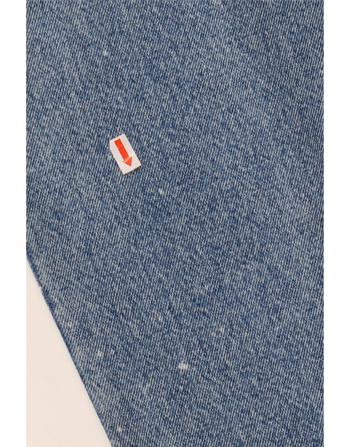 BENETTON Vaqueros cónicos de cintura alta para mujer IT 48 XL W32 L30 Algodón azul