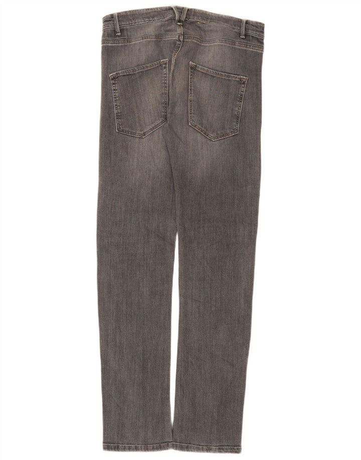 Benetton Vaqueros Slim Mujer W31 L31 Algodón Gris