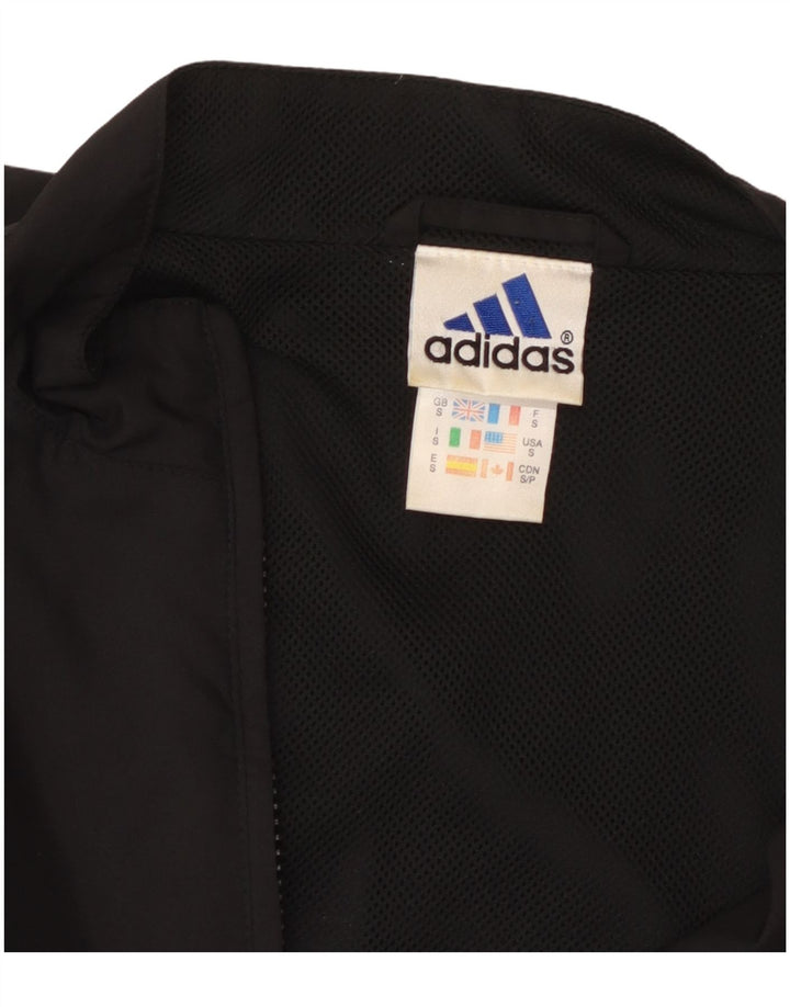 Adidas - Chándal de manga corta para hombre, chaqueta superior, tamaño pequeño, poliéster negro