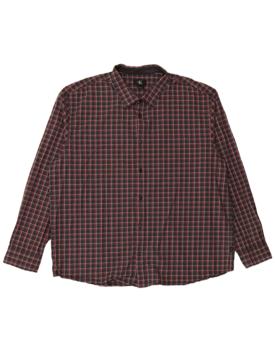 Camisa de hombre CALVIN KLEIN 2XL Algodón a cuadros multicolor