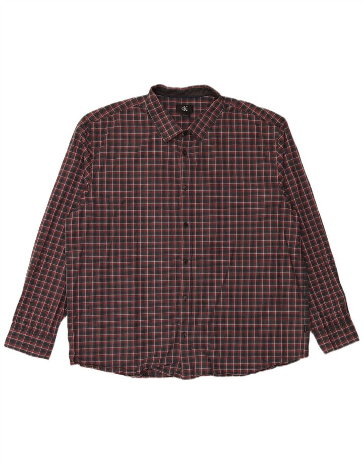 Camisa de hombre CALVIN KLEIN 2XL Algodón a cuadros multicolor
