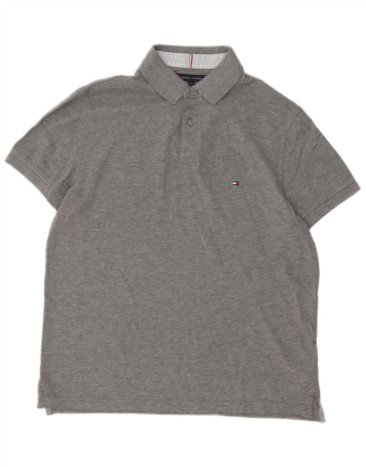 Polo Tommy Hilfiger Hombre Algodón Gris Medio
