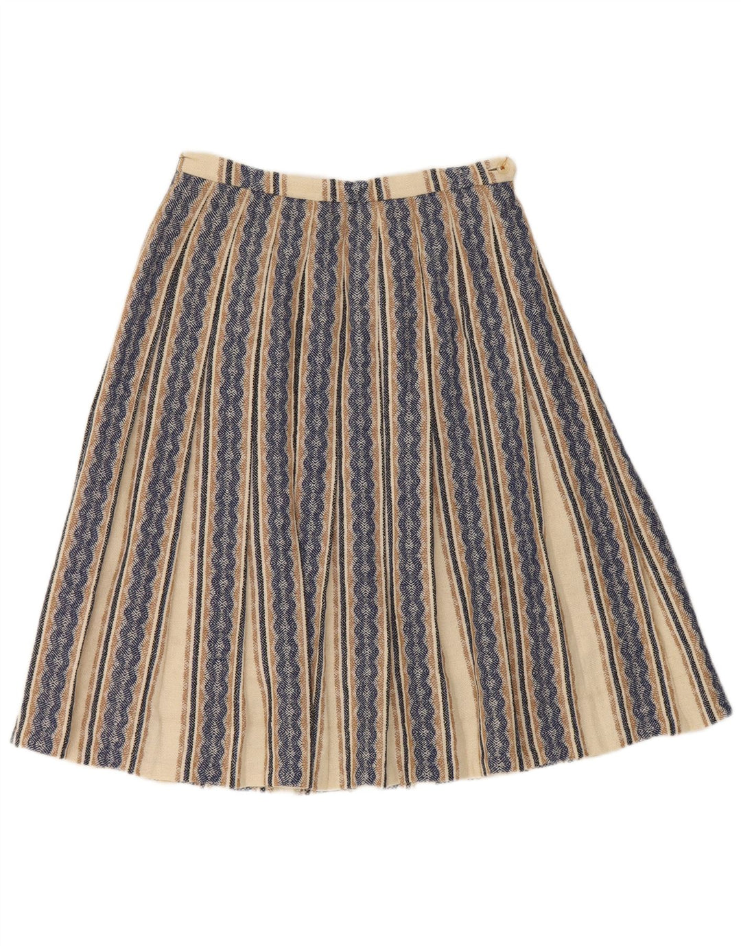 Gor-Ray Falda Plisada Cuchillo Para Mujer W26 Rayón Rayado Azul Pequeño