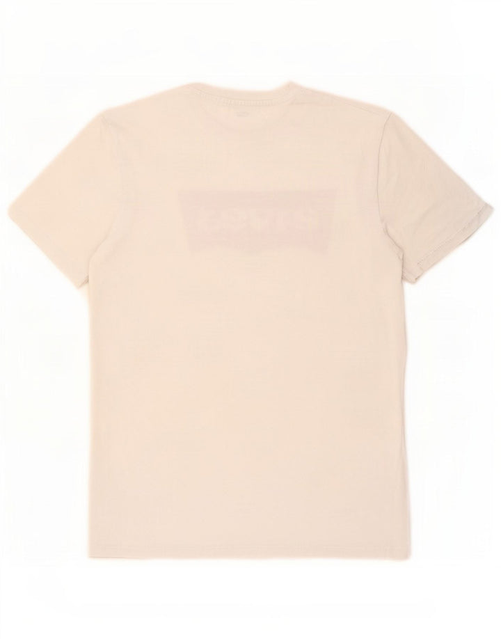 Levi's Camiseta gráfica para hombre Top Small White