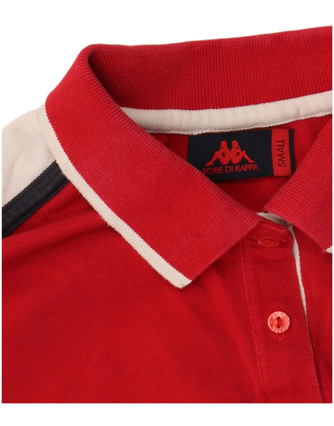 KAPPA Polo para mujer UK 10 Small Rojo Colorblock