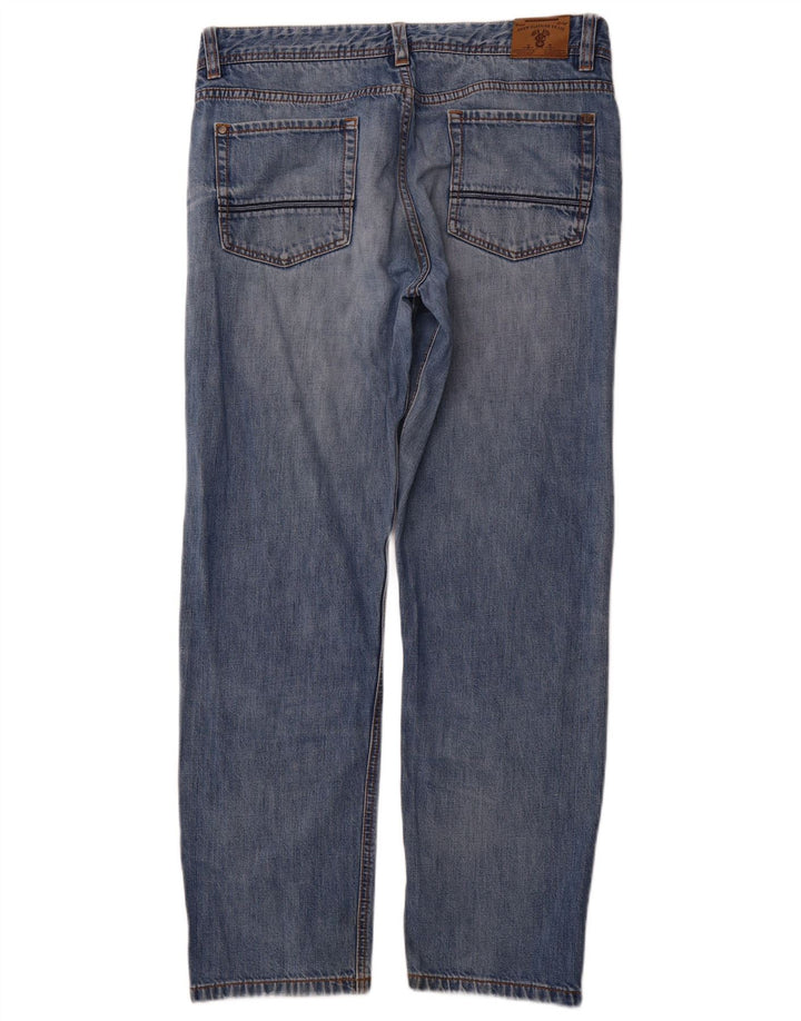 CREW CLOTHING Vaqueros rectos para hombre W36 L31 Algodón azul