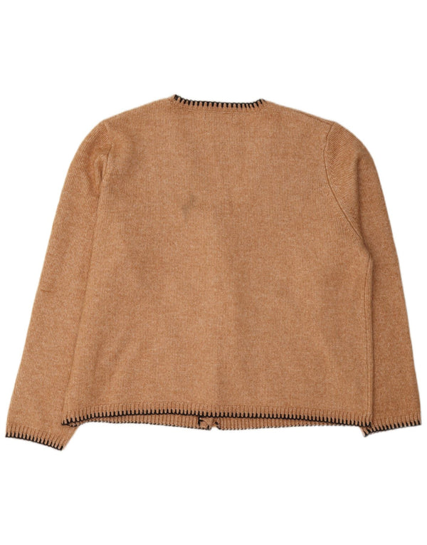 Marks & Spencer Suéter tipo cárdigan extragrande para mujer UK 40 XL Marrón moteado