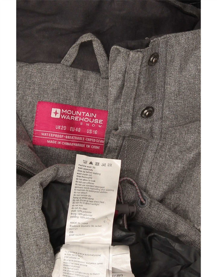 Chaqueta cortavientos con capucha para mujer Mountain Warehouse UK 20 2XL Gris