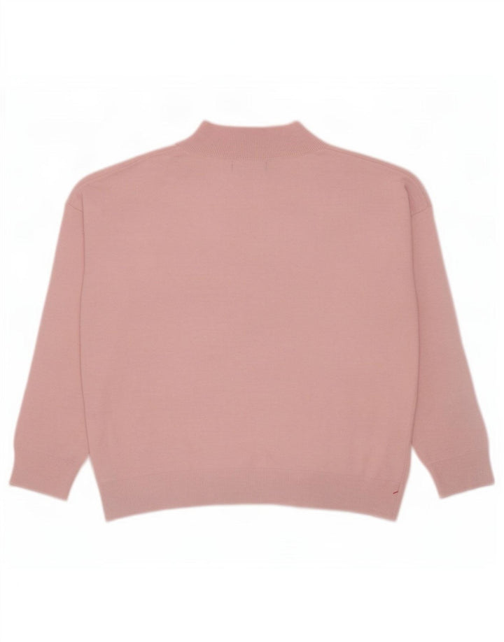 Marks & Spencer Suéter tipo jersey de gran tamaño con cuello en V para mujer UK 44 Rosa mediano