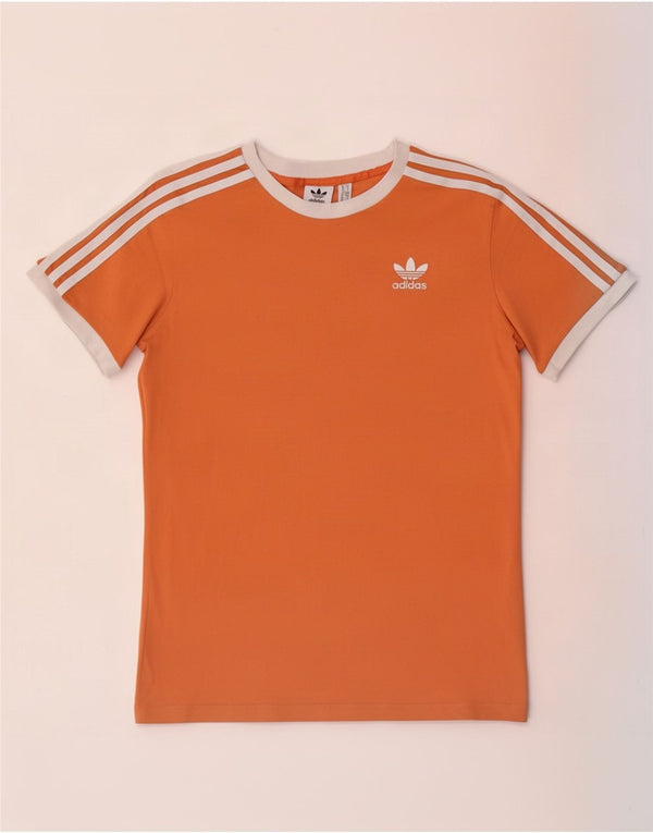 Adidas Camiseta Mujer Top UK 10 Small Naranja Algodón