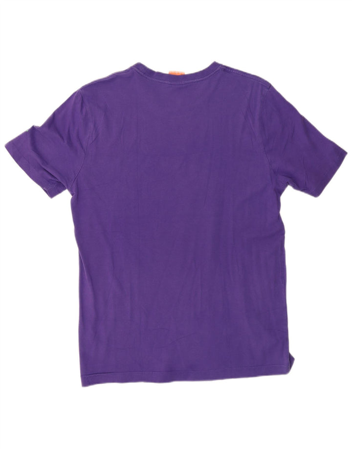 Puma Camiseta gráfica para hombre Top Small Purple Cotton