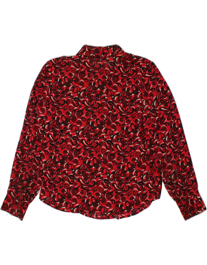 KATHY Womens Shirt Blouse UK 14 Large Red Paisley Polyester Vintage Kathy and Second-Hand Kathy from Messina Hembry 