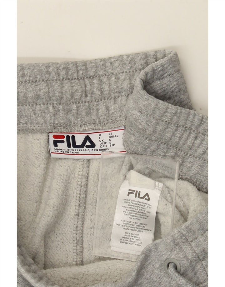 FILA Pantalones de chándal para mujer Joggers UK 10 Small Grey Cotton