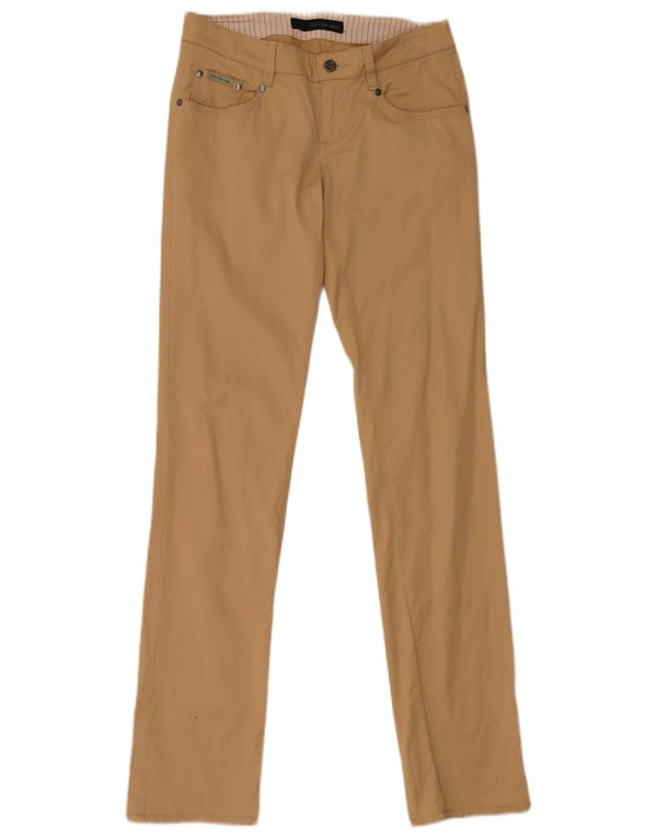 Calvin Klein Pantalones Casuales Slim para Mujer W27 L34 Algodón Beige