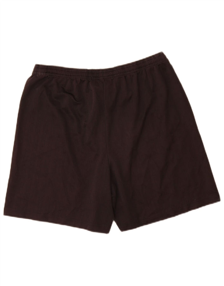 Pantalones cortos deportivos Umbro para hombre, poliéster a rayas negras grandes