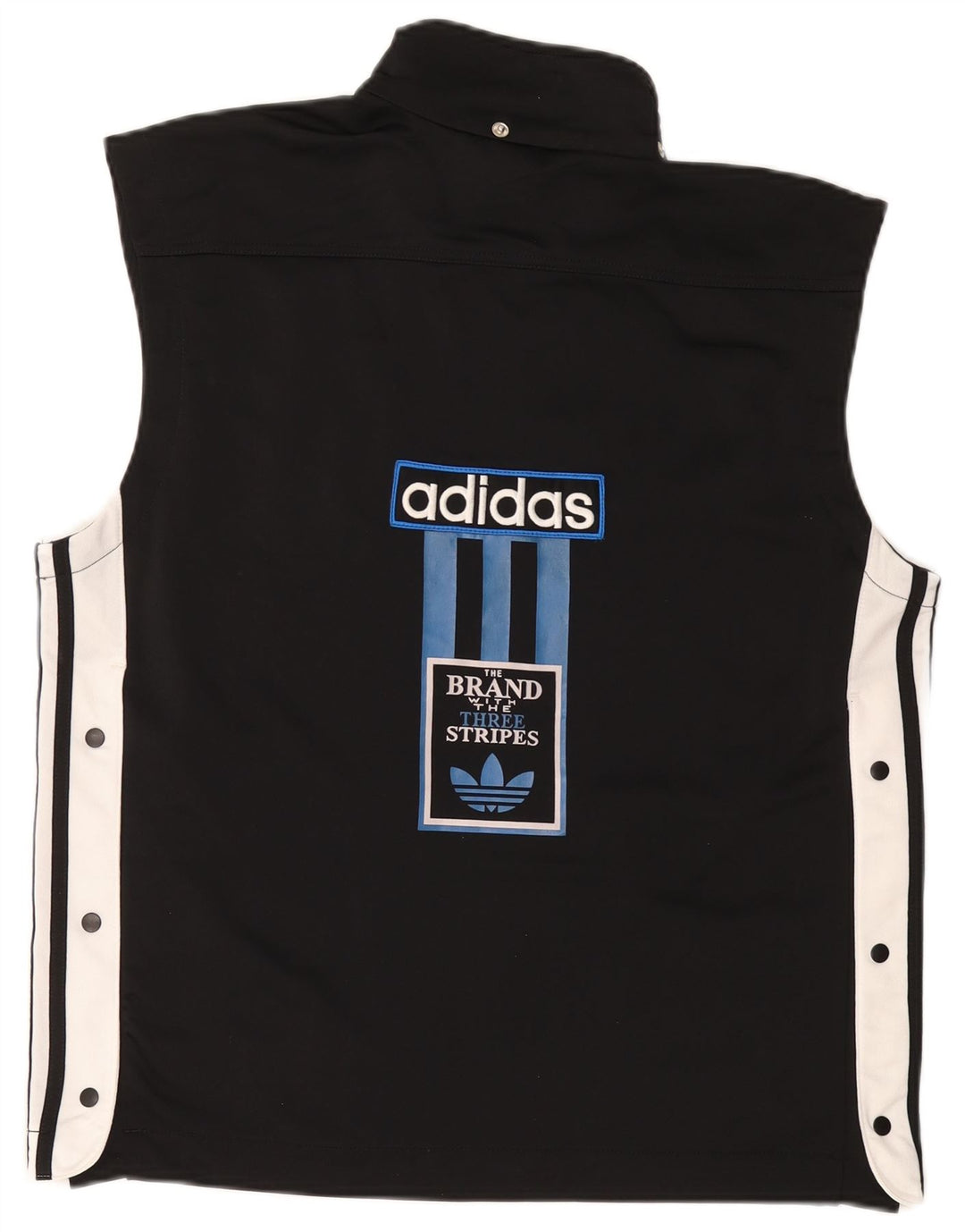 ADIDAS Chaqueta superior de chándal con gráfico sin mangas para hombre UK 36/38 Small Black