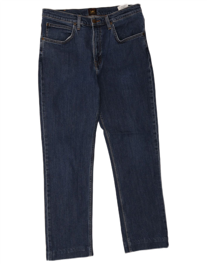 Lee Vaqueros Rectos Brooklyn Para Hombre W34 L29 Algodón Azul
