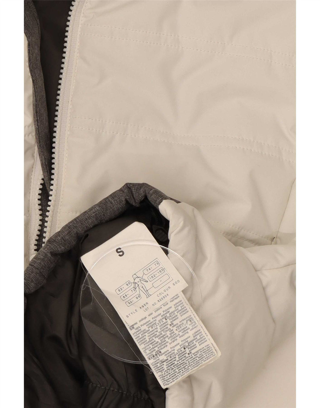 Brugi Chaqueta de esquí con capucha para mujer UK 40 Small White Colourblock Poliéster