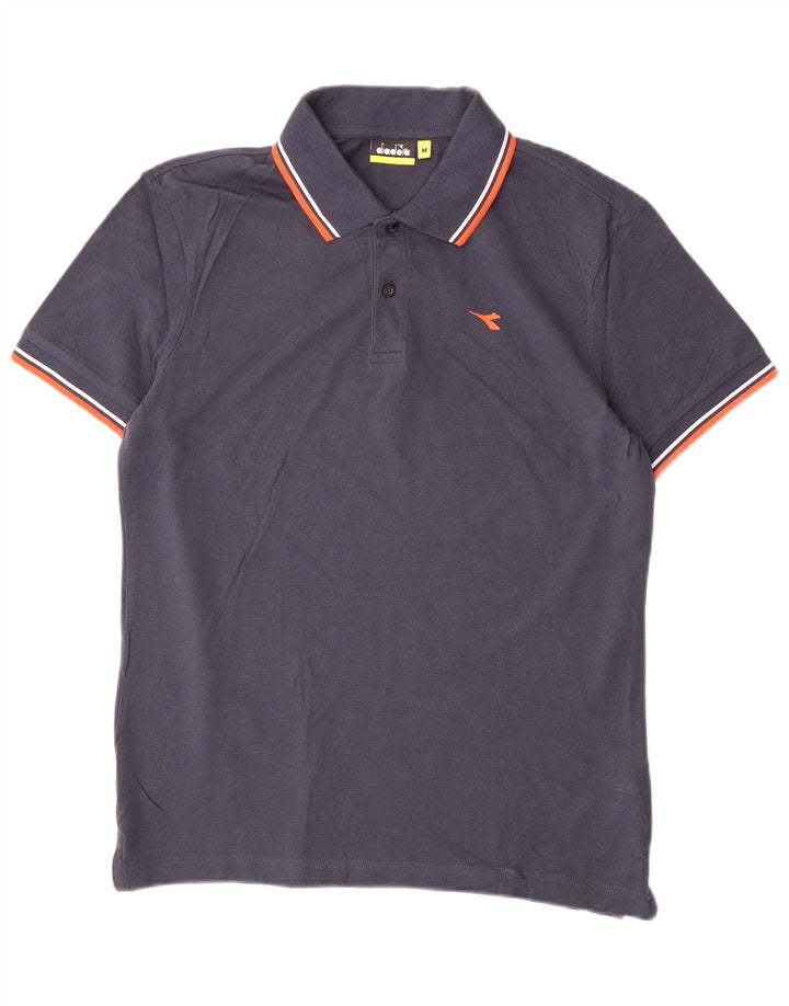 Diadora Polo Hombre Azul Marino Medio Algodón