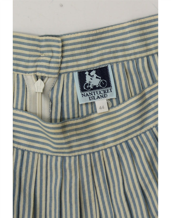 NANTUCKET ISLAND Falda plisada de cintura alta para mujer IT 44 Medium W26 Azul