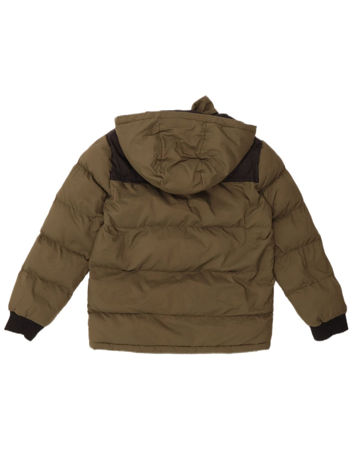 TIMBERLAND Chaqueta acolchada con capucha para niño 11-12 años XS Caqui Colorblock
