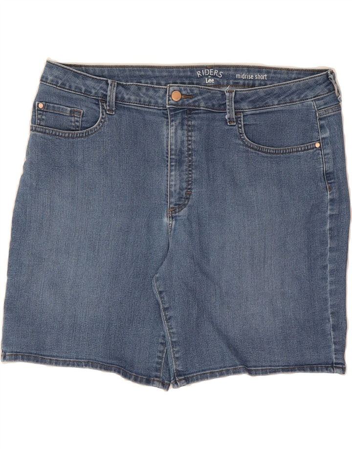 LEE Womens Riders Mid Rise Denim Shorts W38 XL Blue Vintage Lee and Second-Hand Lee from Messina Hembry 