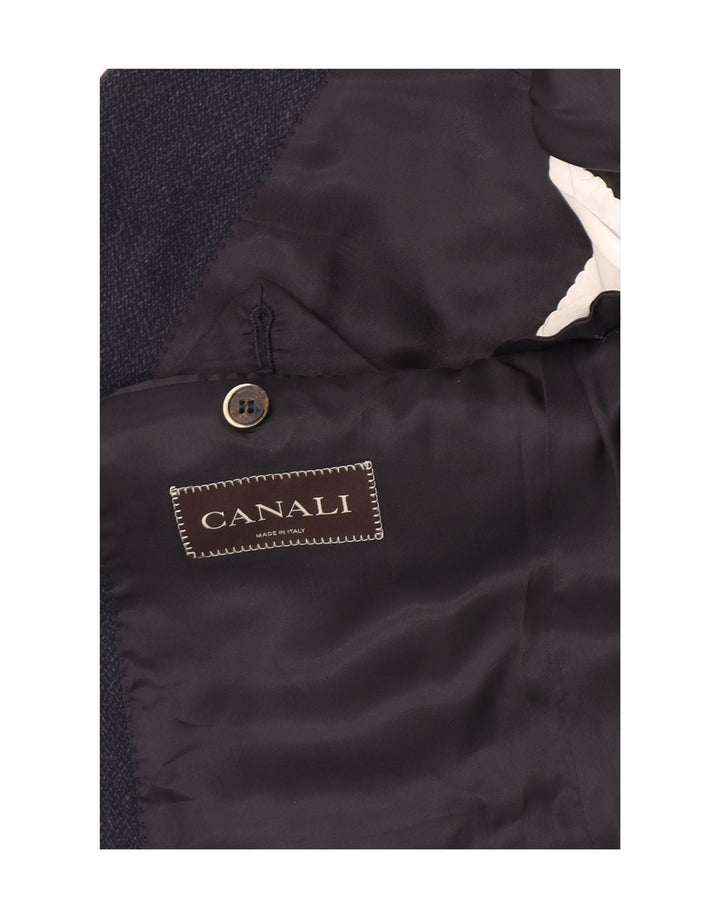 Canali Chaqueta tipo blazer de 2 botones para hombre IT 50 Large Lana azul marino