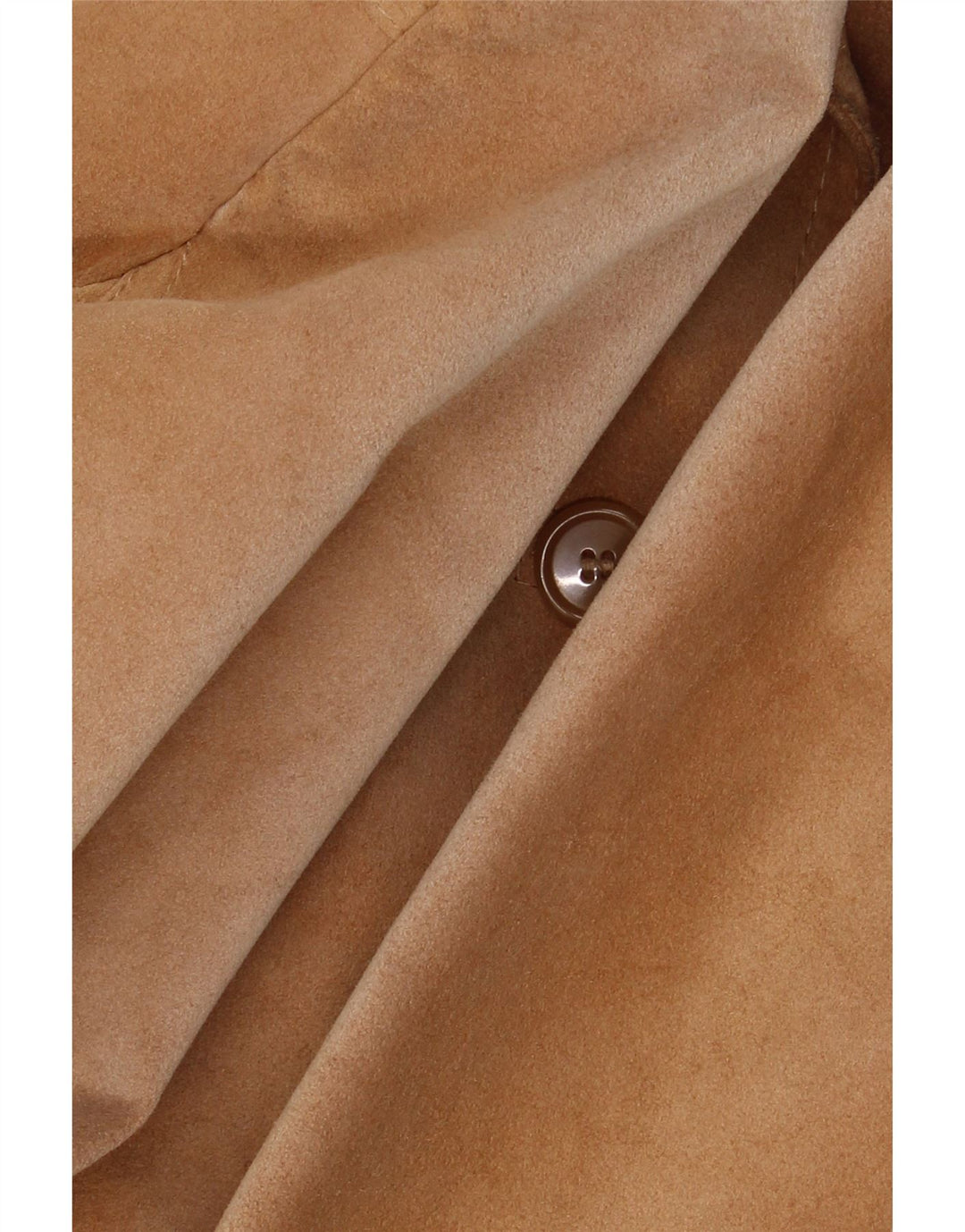 Barone Chaqueta de ante para mujer UK 10 Small Beige Leather