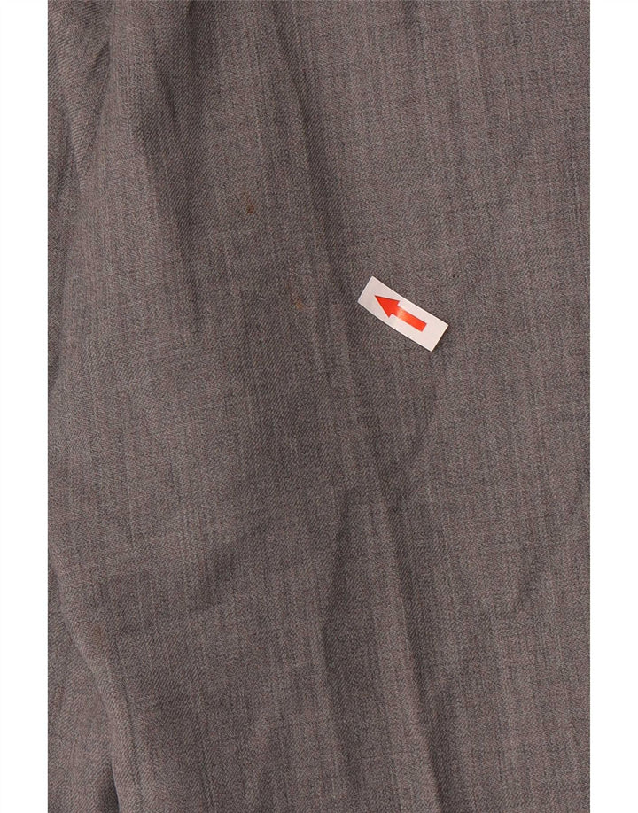 Marks & Spencer Pantalón de traje recto para hombre W40 L29 Lana gris