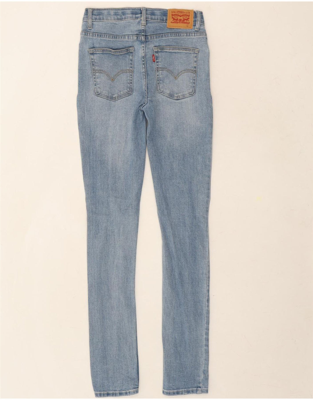 LEVI'S Girls Skinny Tapered Jeans 15-16 Years W28 L32 Blue Cotton Vintage Levi's and Second-Hand Levi's from Messina Hembry 
