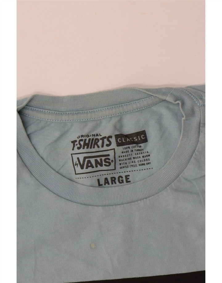 Vans - Camiseta gráfica para hombre, talla grande, algodón azul