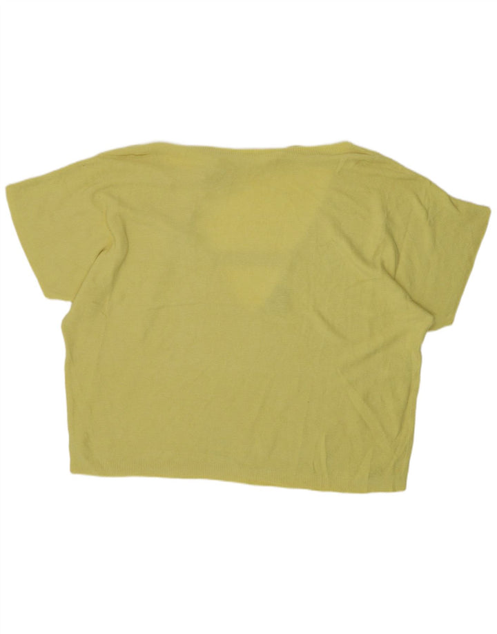 Oasis Blusa extragrande para mujer UK 46 Acrílico amarillo grande