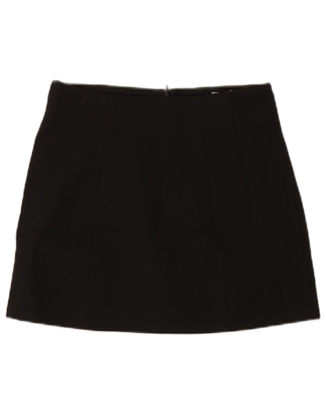 ZARA Mujer Mini Falda Small W26 Poliéster Negro