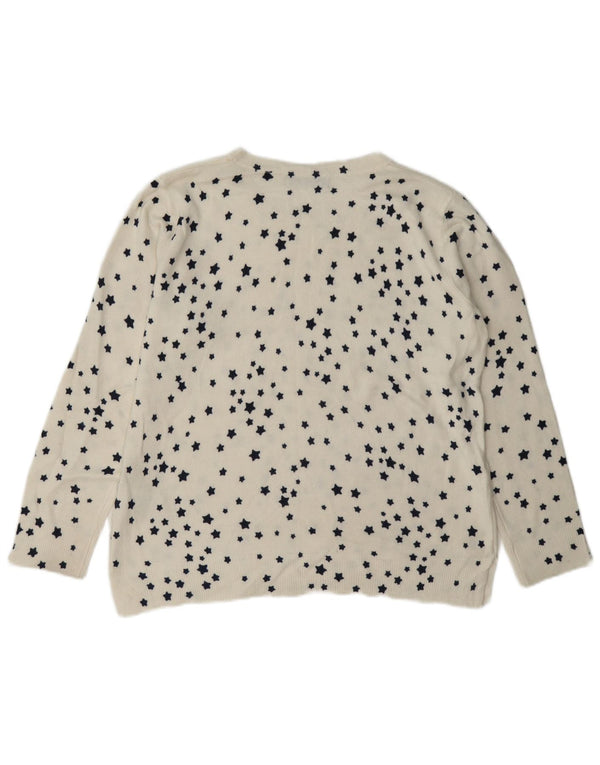 Marks & Spencer Suéter de cuello redondo para mujer UK 46 Large Off White