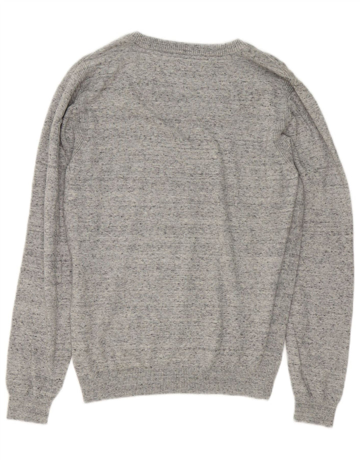 Diesel Hombre Jersey Con Cuello En V Jersey De Algodón Moteado Gris Pequeño