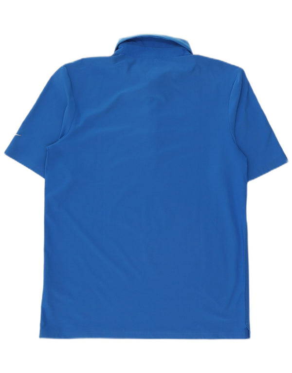 Nike Mens Dri Fit Polo Shirt Medium Blue Polyester