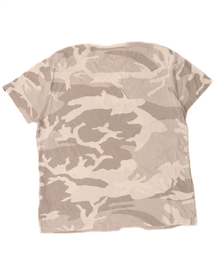 Alpha Industries Camiseta gráfica para hombre Top Algodón de camuflaje gris medio